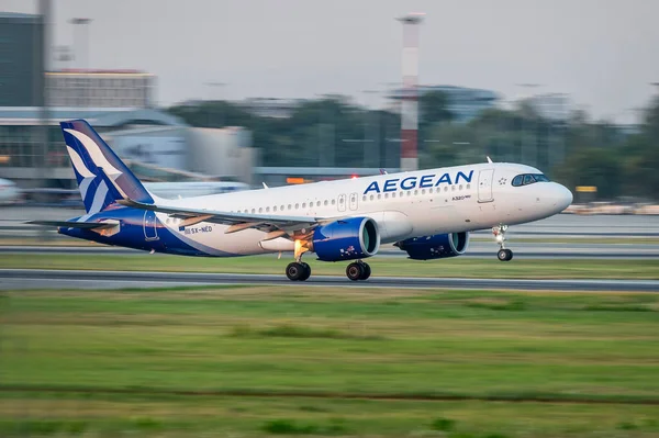 Aegean Airlines Grekiska Flygbolag — Stockfoto