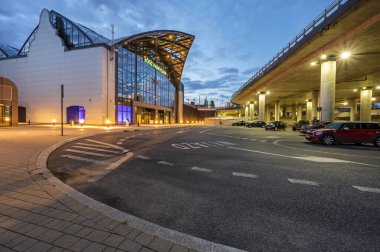 Lodz Fabryczna Tren İstasyonu. Polonya 'nın Lodz kenti.