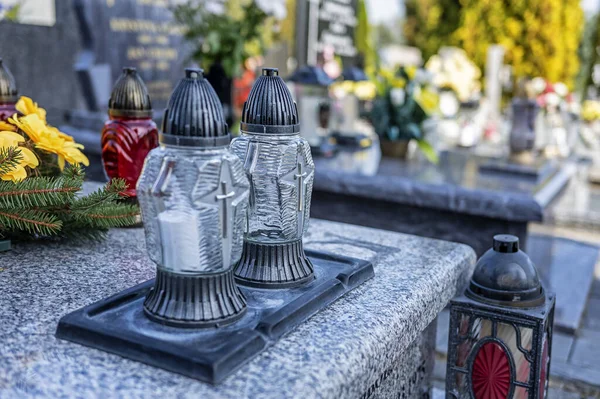 Награждённые Могилы Католическом Кладбище — стоковое фото