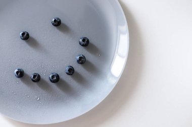 Blueberry smile on a plate