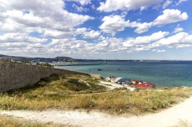 Feodosia. Crimea. The ruins of the Genoese fortress.
