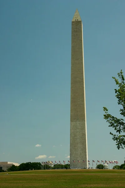 华盛顿特区的理想华盛顿纪念馆观 — 图库照片