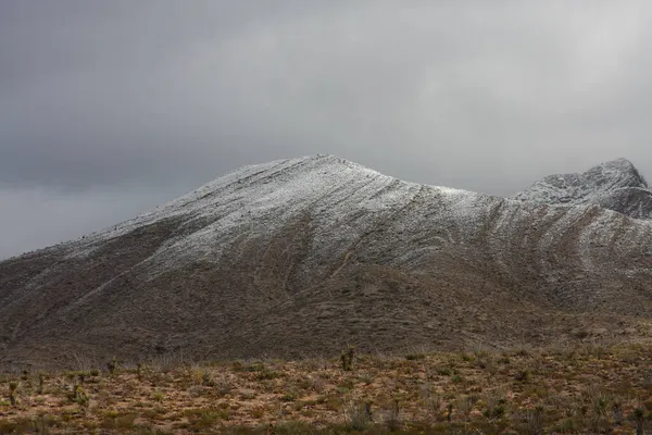 Franklin Mountains Aan Westkant Van Paso Texas Bedekt Met Sneeuw — Stockfoto