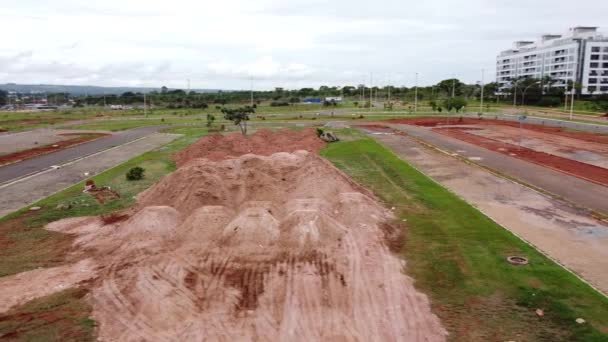 Brasilia Brasilien November 2021 Bau Eines Neuen Gewerbegebiets Nordwesten Brasiliens — Stockvideo