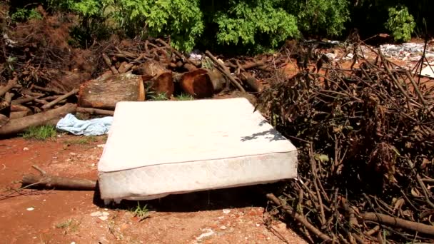 Basura Otros Desechos Vertidos Ilegalmente Los Límites Ciudad Brasilia Brasil — Vídeo de stock