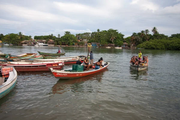 Caraiva Bahia Brazil March 2022 Small Crickady Wooden Boats Used — Stock Photo, Image