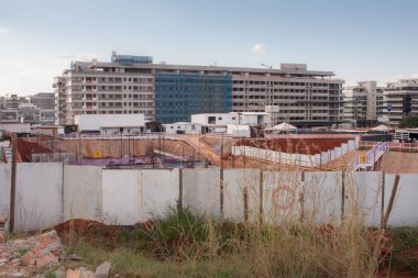 Brasilia, DF Brezilya 12 Mayıs 2022 Kuzeybatı Brasilia 'da Yeni Apartman Binalarının İnşaatı, nam-ı diğer Noroeste Sektörü