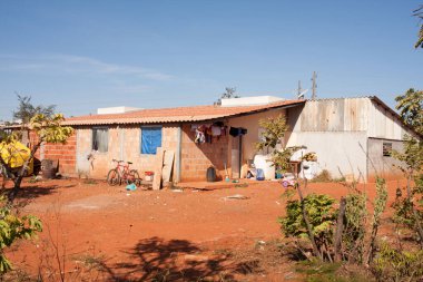 Brasilia, Brezilya 1 Haziran 2022: Brezilya hükümetinin Noroeste olarak da bilinen Kuzeybatı Brasilia 'da yaşayan yerli kabileler Karriri-Xoco ve Tuxa' nın rezervasyonu üzerine inşa ettiği konut