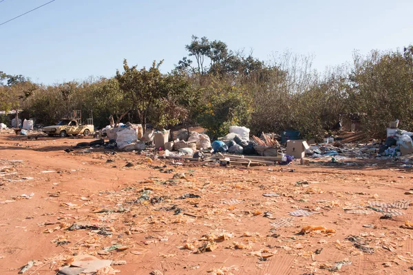 Brasilia Brésil Juin 2022 Déchets Principalement Des Bouteilles Carton Plastique — Photo