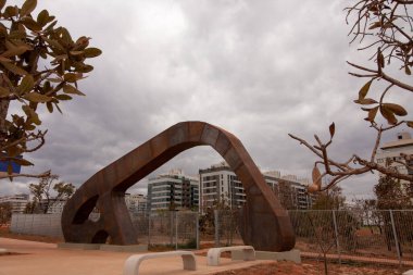 Brasilia, Brazil August 10, 2022: Entrance to the newly constructed Burle Marx Nature Park in the Northwest Section of Brasilia, known as Noroeste