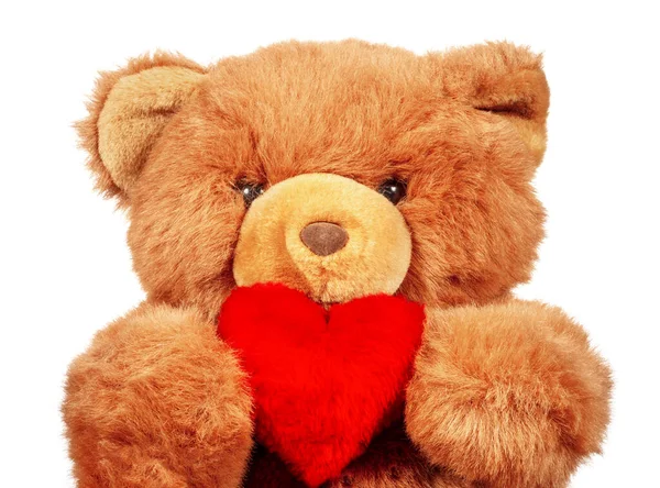 Papel Parede Dia Dos Namorados Com Furphy Bear Coração Vermelho — Fotografia de Stock