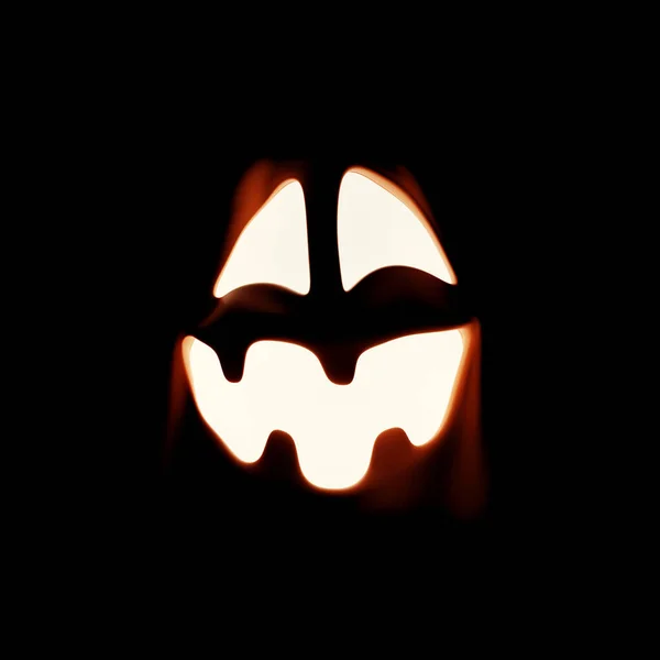 Halloween Funny Lantern Jack Pumpkin Face Lighting Out Dark Ilustrace — Stock fotografie