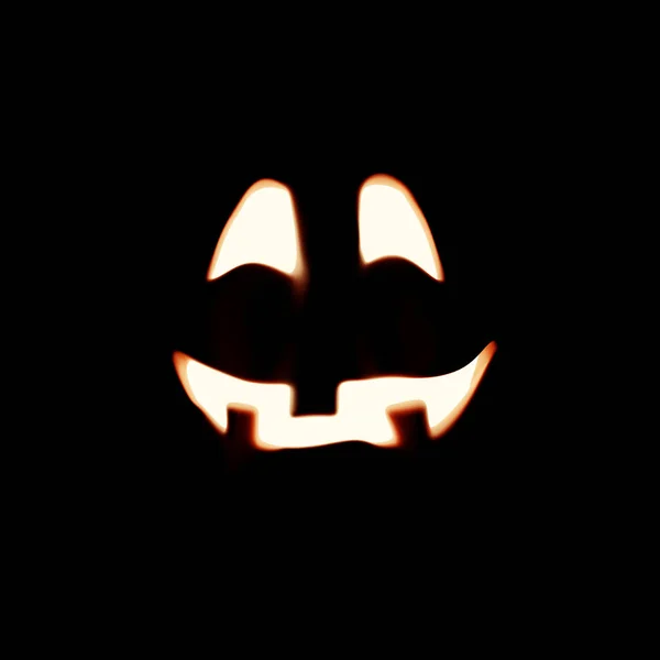 Halloween Engraçado Lanterna Jack Abóbora Rosto Iluminação Fora Escuro Ilustração — Fotografia de Stock