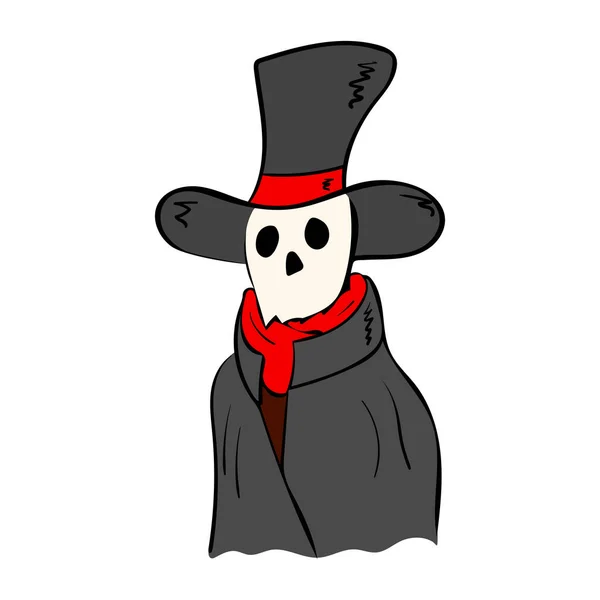 Fantasma Halloween Esqueleto Hombre Invisible Lindo Divertido Uno Los Divertidos — Archivo Imágenes Vectoriales