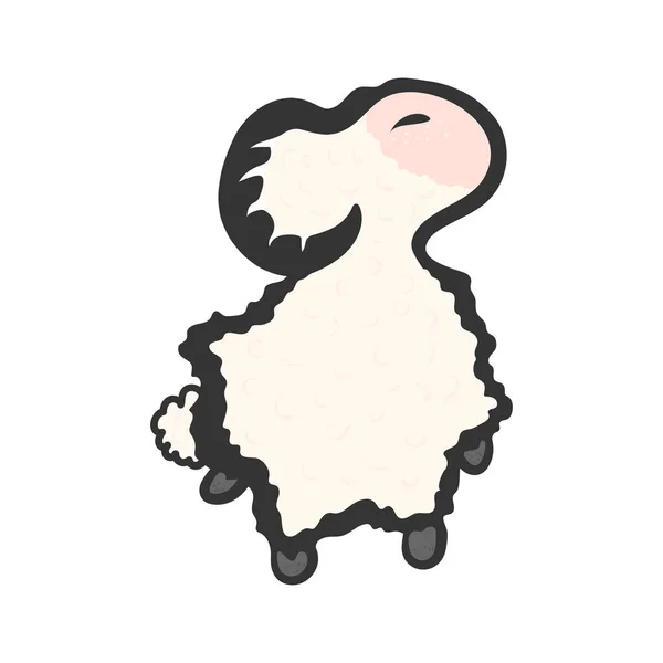 Πρόβατο Αρνί Ένα Από Σύμβολα Του Αγροκτήματος Της Χώρας Και — Διανυσματικό Αρχείο