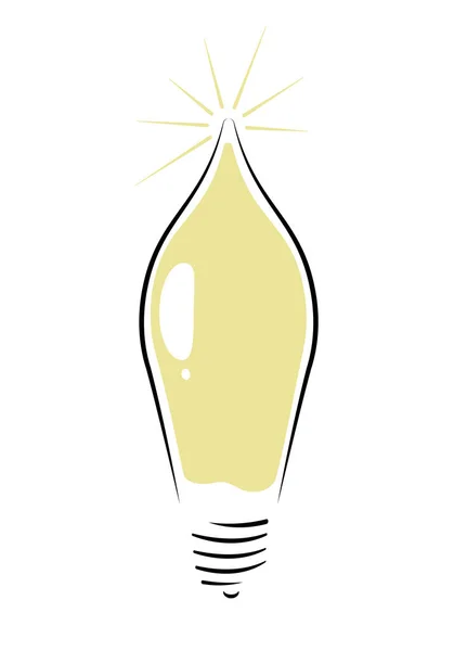 Lampe Flaches Symbol Isoliert Auf Weißem Hintergrund — Stockvektor
