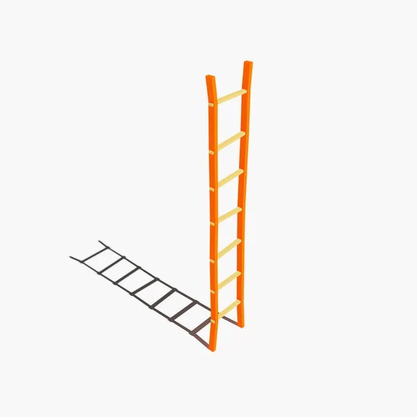 Escada Vertical Escada Com Sombra Motivation Career Growth Development Concept — Fotografia de Stock