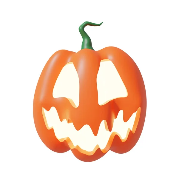 Halloween Engraçado Lanterna Jack Abóbora Ilustração Arquivo Com Caminho Recorte — Fotografia de Stock