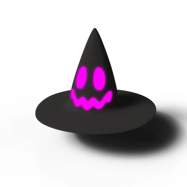 Witch Magic Hat One Halloween Symbols Illustration File Clipping Path — Stock Photo, Image