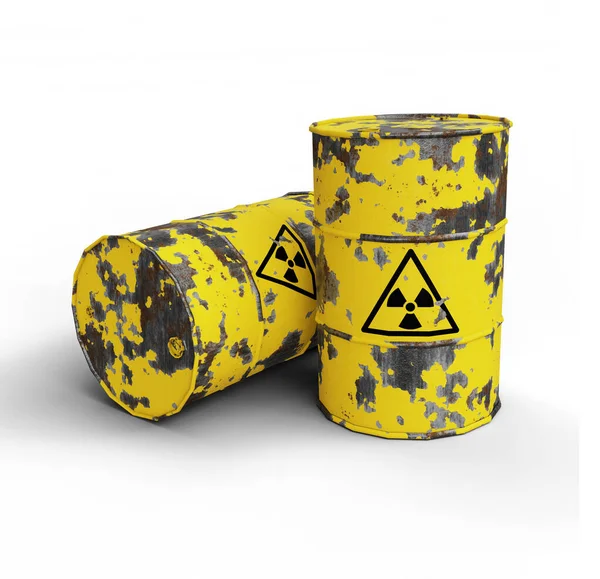 Steel Drum Barrel Radiation Nuclear Danger Sign Illustration File Clipping — Stock Photo, Image