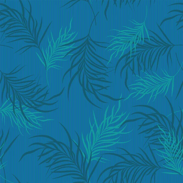 Exotic Plant Leaf Seamless Pattern Textile — Wektor stockowy