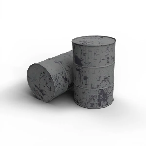 Old Steel Drum Barrel Illustration File Clipping Path — Stok fotoğraf