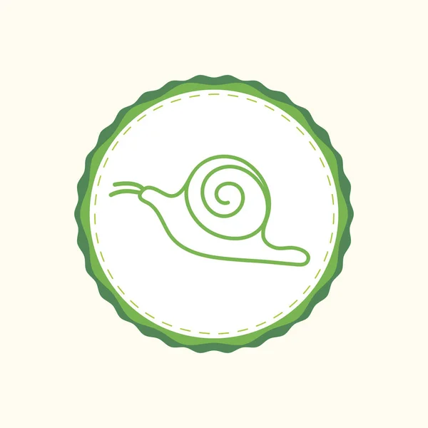 Eco Ecología Plantilla Temática Con Caracol Para Logo Pegatina Imprimir — Archivo Imágenes Vectoriales
