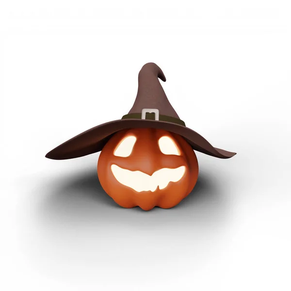 Halloween Funny Lantern Jack Pumpkin Ilustrace Soubor Oříznutou Cestou — Stock fotografie