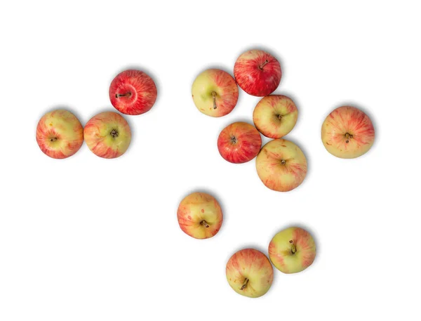 Kupa Organicznych Jabłek Szablon Owoców Kolażu Top View Zdjęcie Plik — Zdjęcie stockowe