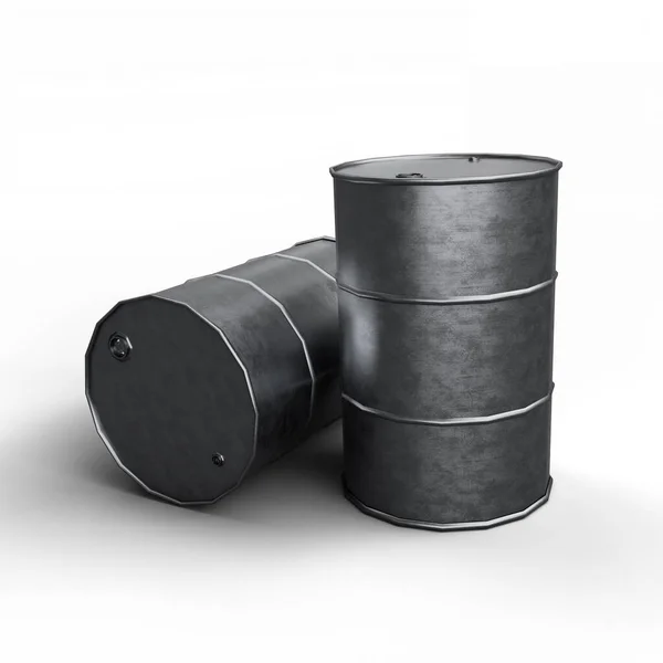 Steel Drum Barrel Painted Illustration File Clipping Path — Stockfoto