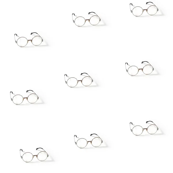 Retro Glasses Seamless Wallpaper White Background Backdrop Template Clipart — ストック写真
