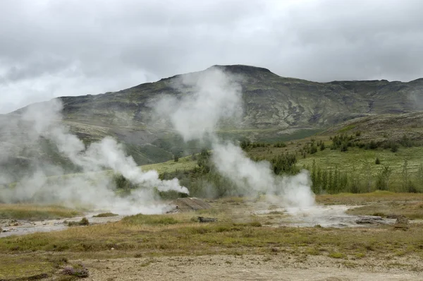 Geyser valley in Iceland. — Stock Photo, Image