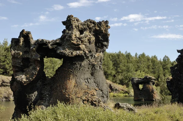 Basalt pillars, Iceland. — Stock Photo, Image