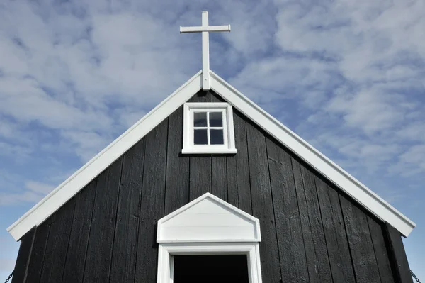 Dřevěný kostel, Island — Stock fotografie