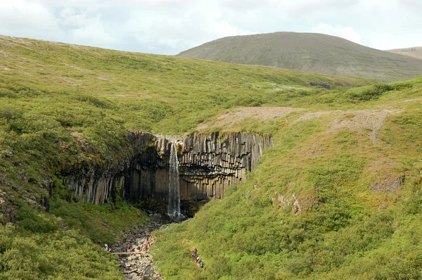 Svartifoss 瀑布冰岛 — 图库照片