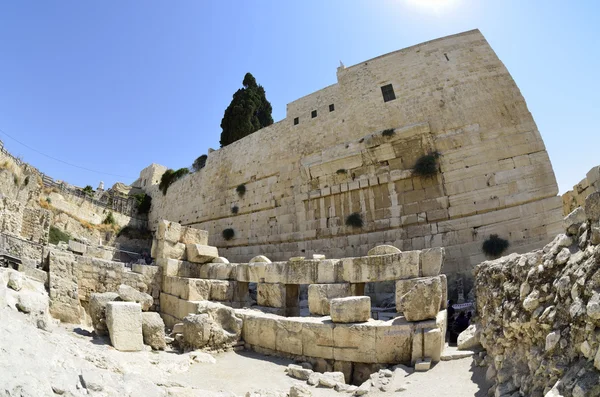 Escavações perto do Muro Ocidental em Jerusalém , — Fotografia de Stock