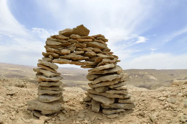 Kamień kopiec w pustyni Negew. — Zdjęcie stockowe
