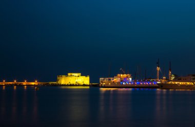 gün batımında, Kıbrıs paphos antik kale