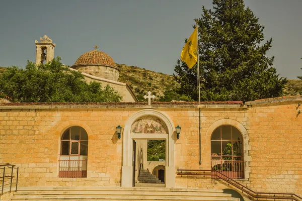 Aziz neofitas Manastırı girişi. Pafos. Kıbrıs — Stok fotoğraf