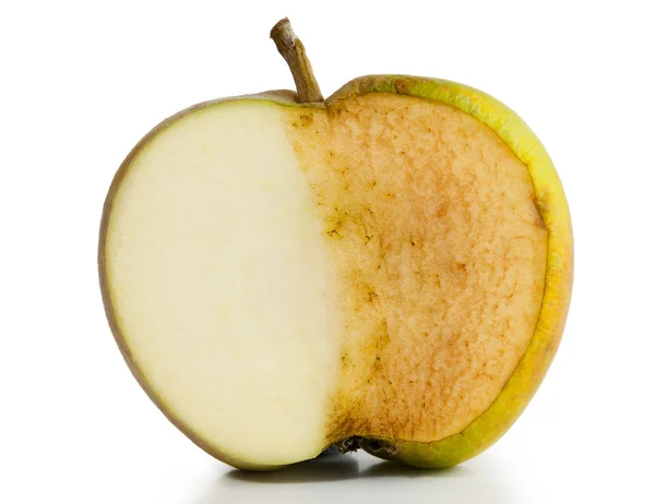 Jabłko świeże i zepsute Obrazek Stockowy