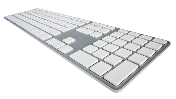 Teclado de ordenador en blanco — Foto de Stock