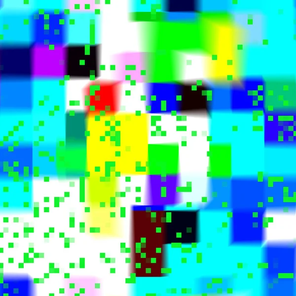Desfocado Fundo Arte Pixel Multicolorido — Fotografia de Stock