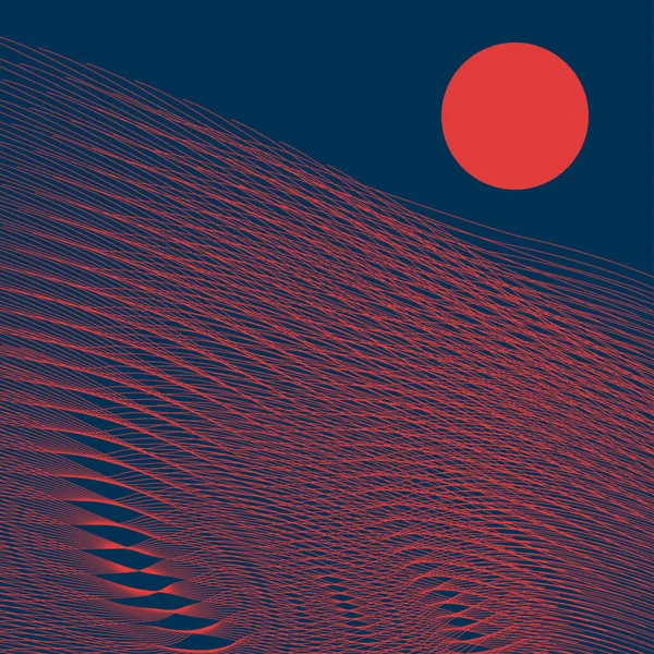 抽象的な細い線のパターン 活気に満ちたムーアの背景 — ストックベクタ