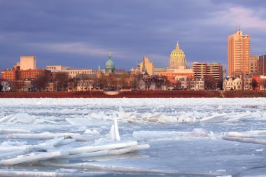 River Ice at Harrisburg clipart