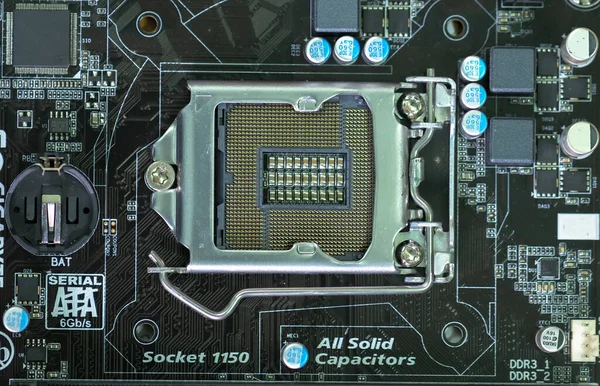 Complessi Circuiti Elettronici Mainboard Computer Potente Processore Computer Una Moderna — Foto Stock