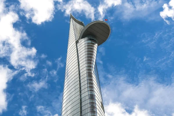 Helipad Telhado Torre Financeira Cercada Por Vidro Considerado Arranha Céu — Fotografia de Stock