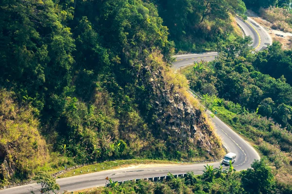Traffic Treacherous Pass Connecting Ninh Thuan Lam Dong Provinces Spring — 스톡 사진