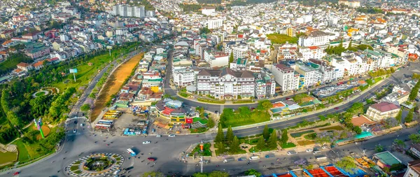 Aerial View Lat City Beautiful Tourism Destination Central Highlands Vietnam — Stockfoto