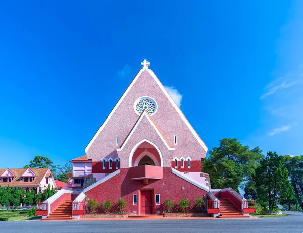 Lat Vietnam March 29Th 2022 Aerial View Domaine Marie Church — стокове фото