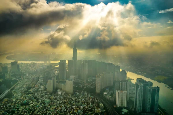 Chi Minh City Vietnam June 1St 2022 Aerial View Morning — Stock Photo, Image